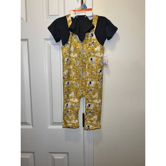 Wonder Nation Baby Boy Coverall Outfit Set Safari Cactus Dinosaurs 24 months - Picture 2 of 6